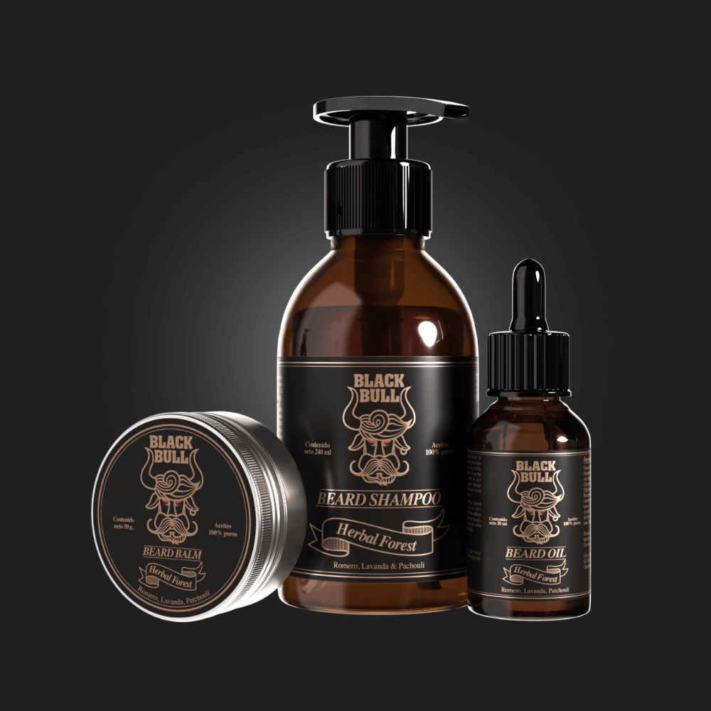 Kit barba Herbal Forest Black Bull